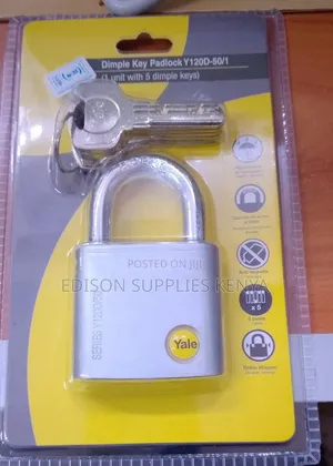 50mm Yale Dimple Key Padlock with 5 Keys
