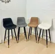 Leather Counter Height Bar Stool with Backrest - 2