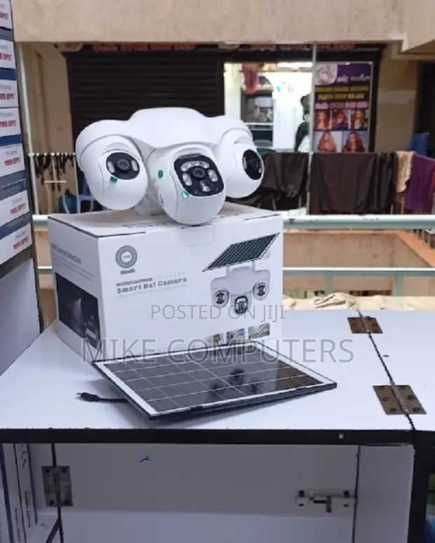 Full-Color Night Vision 4G PTZ Triple Lens Solar CCTV Camera - 1
