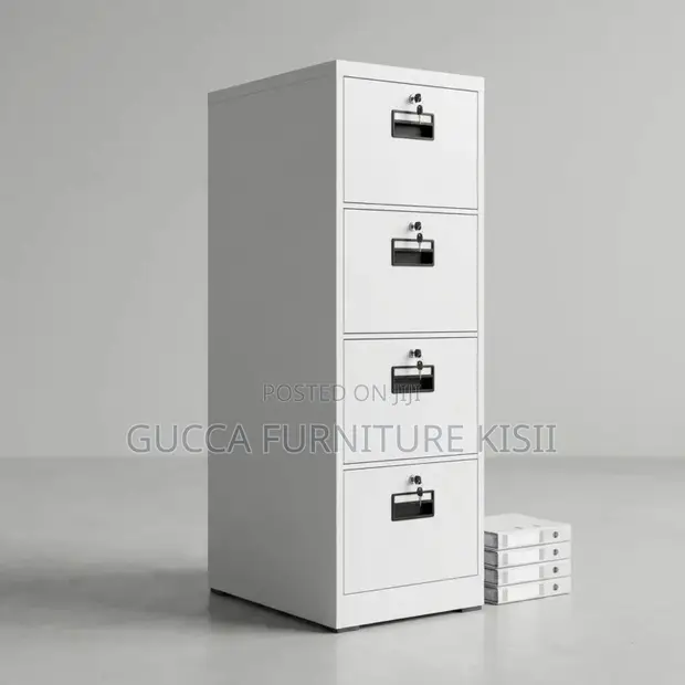 4-Drawer Steel Filing Cabinet with 4 Keys - 1