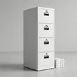 4-Drawer Steel Filing Cabinet with 4 Keys - 1