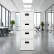 4-Drawer Steel Filing Cabinet with 4 Keys - 5