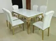 6 Seater Executive Modern Marble Dining Table - 2