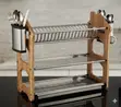 Heavy-Duty 3-Tier Stainless Steel Dish Rack with Acacia Wood Stand - 3