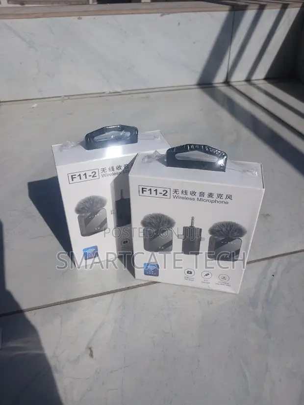 F11-2 Wireless Lavalier Microphone 3-in-1 Dual Mic - 1