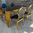 Seti ya Meza ya Chakula ya Kisasa ya Viti 4 - Kioo Nyeusi - 2