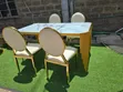 4-Seater Modern Dining Table Set (White Marble Finish) - 2