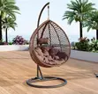 Kiti cha Kukunja cha Rattan cha Brown cha Nje - 3