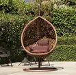 Kiti cha Kukunja cha Rattan cha Brown cha Nje - 5