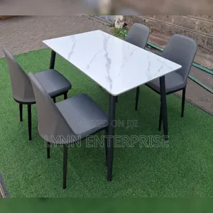 Modern 4-Seater Executive Glass Dining Table