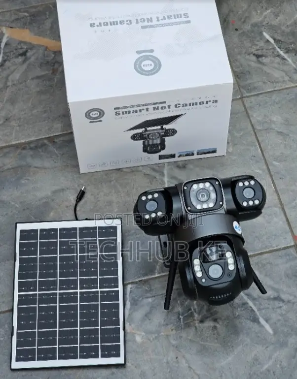 Kamera ya CCTV ya Solar 4G PTZ yenye Lens Tatu na Kadi ya SIM - 1