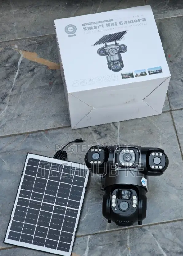 Kamera ya Usalama ya 4G Solar PTZ Lenzi Tatu CCTV - 1