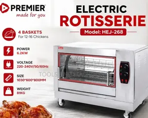 Rotisserie ya Kuku ya Umeme ya Heavy Duty - Magari 4