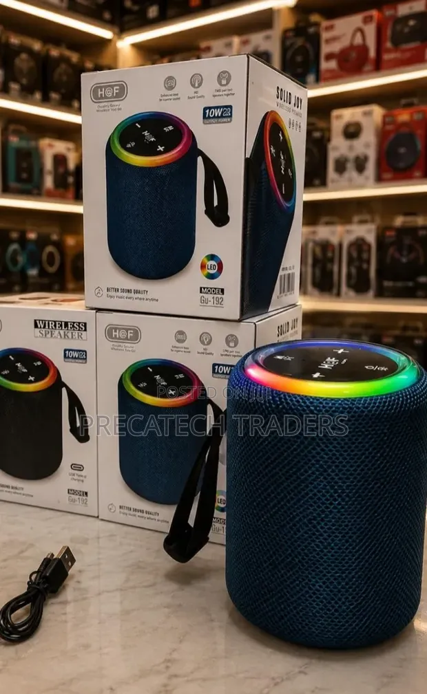 GU-192 Spika ya Bluetooth 10W yenye Nuru za RGB LED - 1
