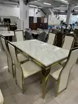 6-Seater Rectangle Dining Set - White - 1