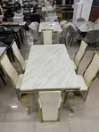 6-Seater Rectangle Dining Set - White - 5