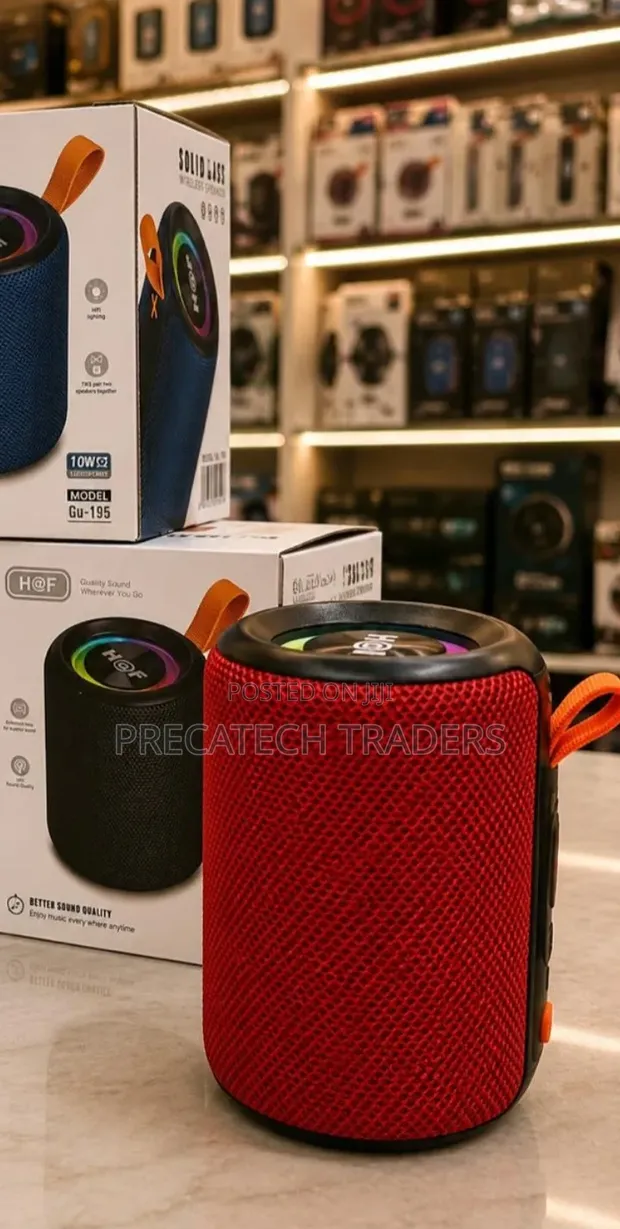H&F GU-195 Wireless Bluetooth Speaker with LED - 1