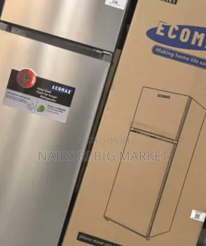 Ecomax 230L Dark Silver Double Door Fridge