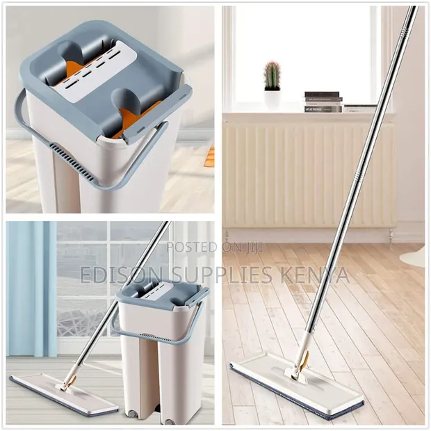 Flat Slide Mop and Bucket Set - 1