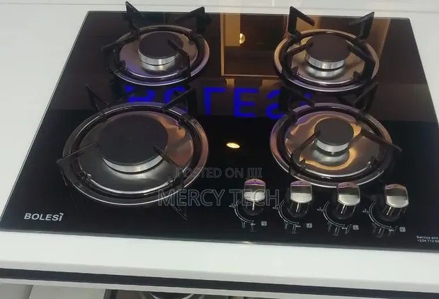 Bolesi 4-Burner Gas Hob - Tempered Glass Top - 1