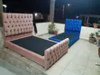 5x6 Brown Diamond Tufted Chester Bed - 1