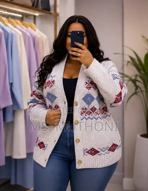 UNIQLO Geometric Pattern Knit Cardigan