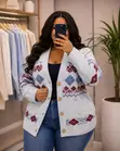 UNIQLO Geometric Pattern Knit Cardigan - 2
