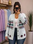 UNIQLO Geometric Pattern Knit Cardigan - 3