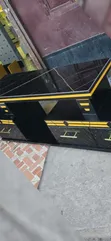 Executive Black Marble Coating TV Stand - 1