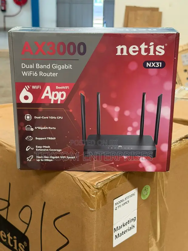 Netis NX31 AX3000 Dual Band WiFi 6 Router - 1