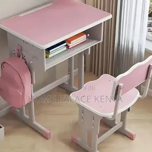 Adjustable Children's Study Desk - Pink