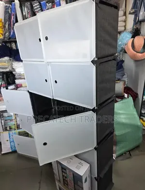 2-Column Portable Plastic Wardrobe