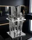 Luxury Textured Cutlery Set - Gold & Silver - 2