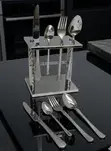 Luxury Textured Cutlery Set - Gold & Silver - 3
