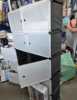 Modern Portable Plastic Wardrobe - 2 Column Storage Cabinet - 1