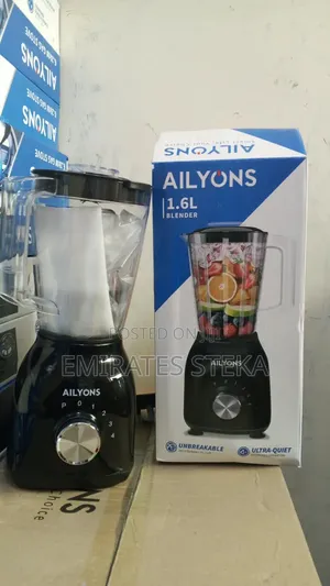 Ailyons Blender 1.5L na Grinder - 350W, 4-Speed, Nyeusi