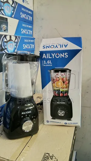 Ailyons 1.5L Blender na Grinder - 350W, 4-Speed, Nyeusi