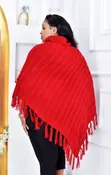 Elegant Turkey Turtleneck Knitted Poncho - 1