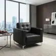Brand New Black Single Seater Office Sofa - 1