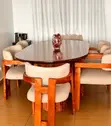 Dining Set (6 Seater, Brown, Used) - 1
