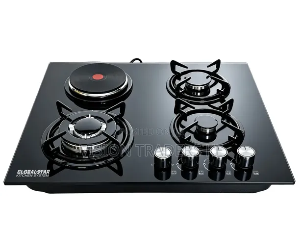 Globalstar GS-4G29 60x60cm 3 Gesi + 1 Umeme Hob Burner - 1