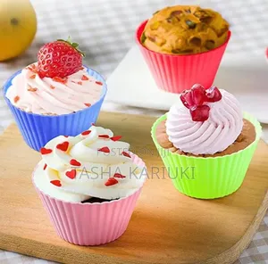 Reusable Silicone Cupcake Moulds - Multicoloured