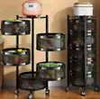 High Quality Square/Round Fruit Rack with Wheels - 2
