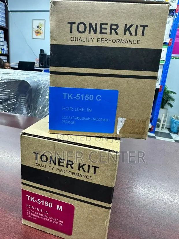 Kyocera TK-5150 Cyan & Magenta Toner Cartridges - 1
