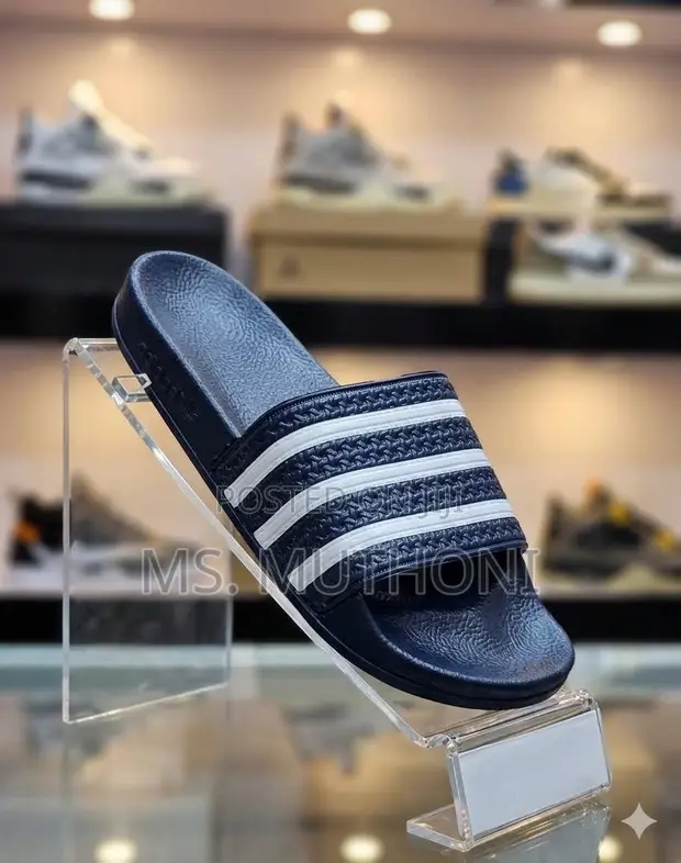 Adidas Adilette Style Woven Slide Sandals - 1