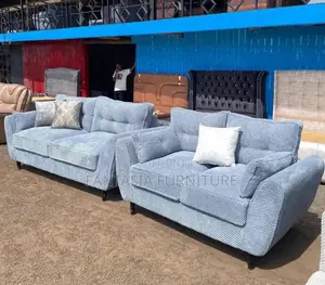 5 Seater Light Blue Sofa Set