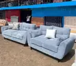 5 Seater Light Blue Sofa Set - 2