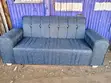 3 Seater Grey Pleated Sofa - 1