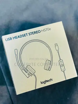 Logitech H570e Stereo USB Headset with Noise Cancelling Mic - Black