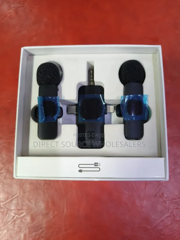 K15 3-in-1 Wireless Lavalier Mic (Type-C, Lightning, AUX) - 1